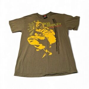 Zion Rootswear Bob Marley Shirt Men Med Rastaman Vibrations USA Rock Y2K Vintage